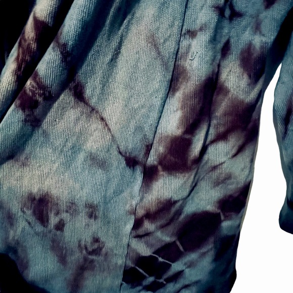 Yak n Yeti Tie Dye Blue & Dark Purple Open Cardigan Size Medium - Picture 12 of 16